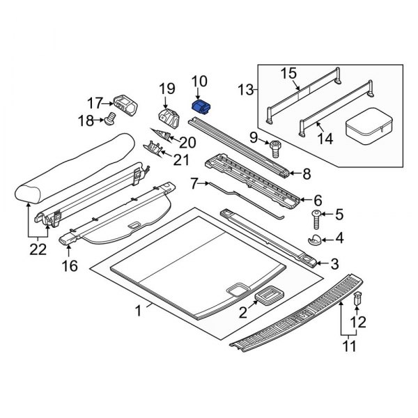 Trunk Trim Panel Cap