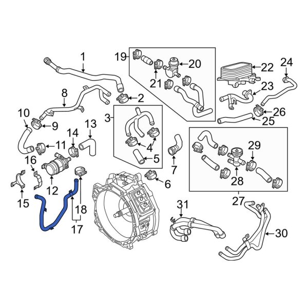 Drive Motor Inverter Coolant Line