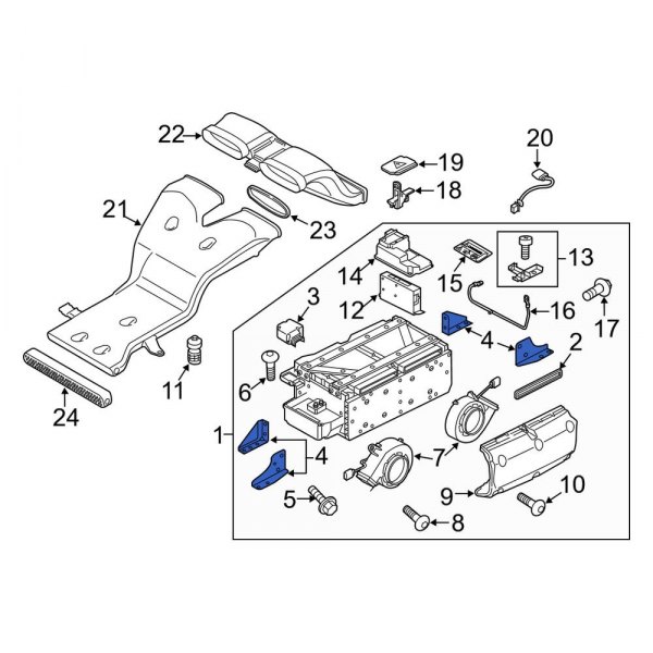Drive Motor Battery Compartment Bracket