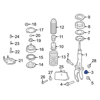 Porsche OE - Suspension Shock Absorber Nut