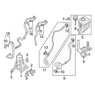 Porsche OE - Steering Gear & Linkage - Pump & Hoses (S / S Hybrid 3.0L)