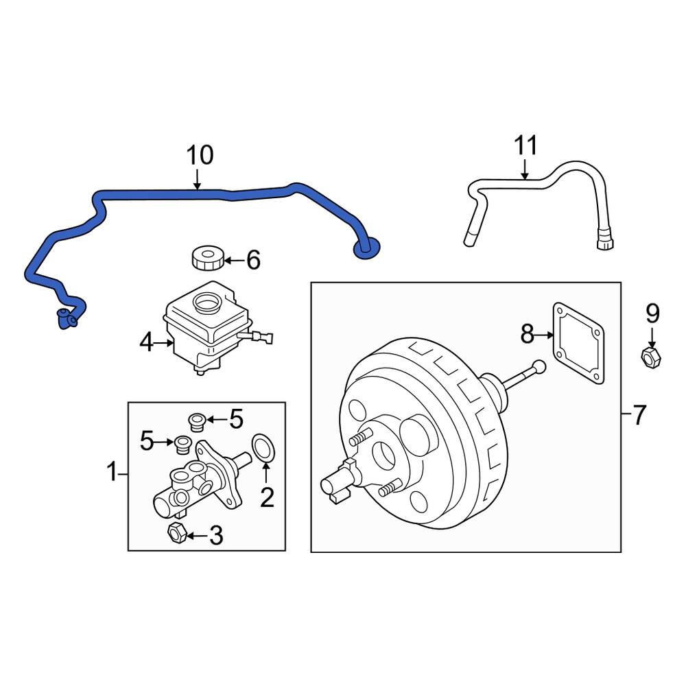 Porsche OE 95835557702 Brake Vacuum Hose