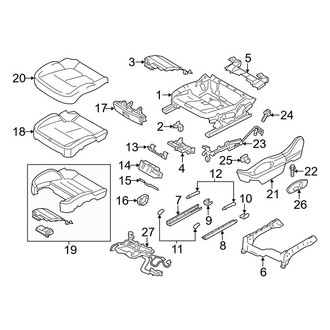 Porsche OE - Seats & Tracks - Front Seat Components (Seat Cushion, Standard Seats), (FULL HYBRID EV-GAS (FHEV))