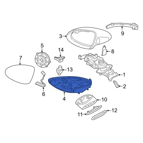 Door Mirror Housing