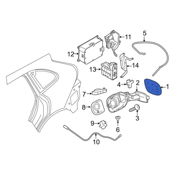 Drive Motor Battery Pack Charging Port Door