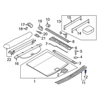 Porsche OE - Liftgate Trim Scuff Plate Clip