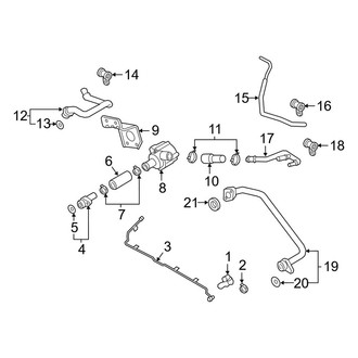 Porsche OE - Cooling - Hoses & Lines (Center & Driver Side), (2.9L)