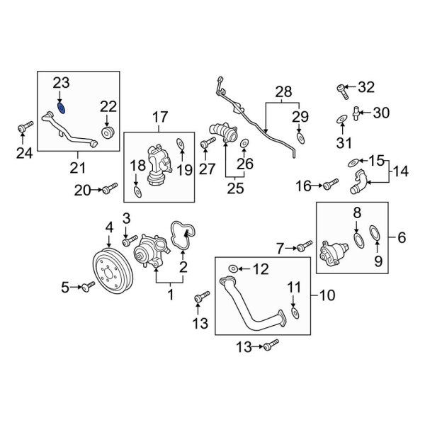 Engine Coolant Pipe O-Ring