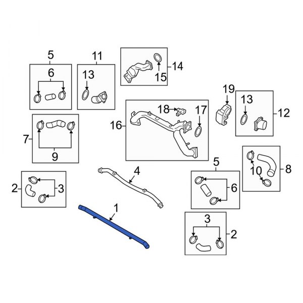 Porsche OE PAB14594100 Lower Intercooler Pipe