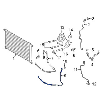 Porsche OE - A/C Refrigerant Discharge Hose