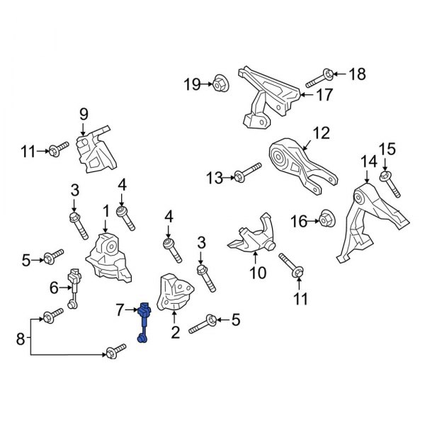 Porsche OE PAB19986900 Left Engine Mount Support Bracket