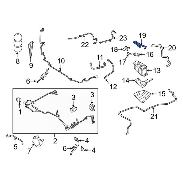 Evaporative Emissions System Leak Detection Pump Bracket