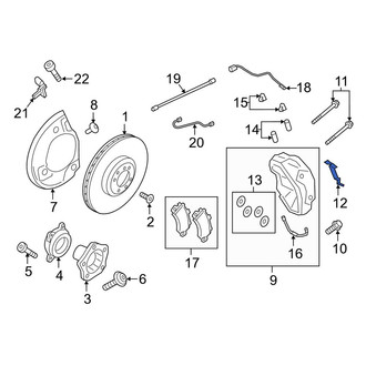 Porsche OE - Front Disc Brake Anti-Rattle Clip