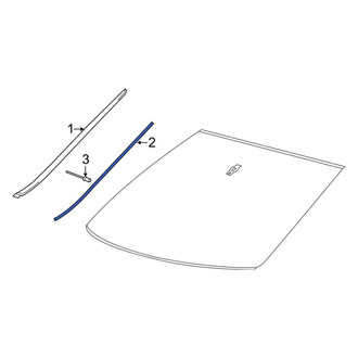 Porsche OE - Front Left Windshield Molding Bracket