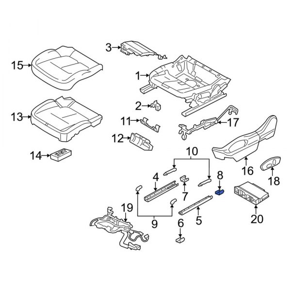 Seat Track Cover Cap