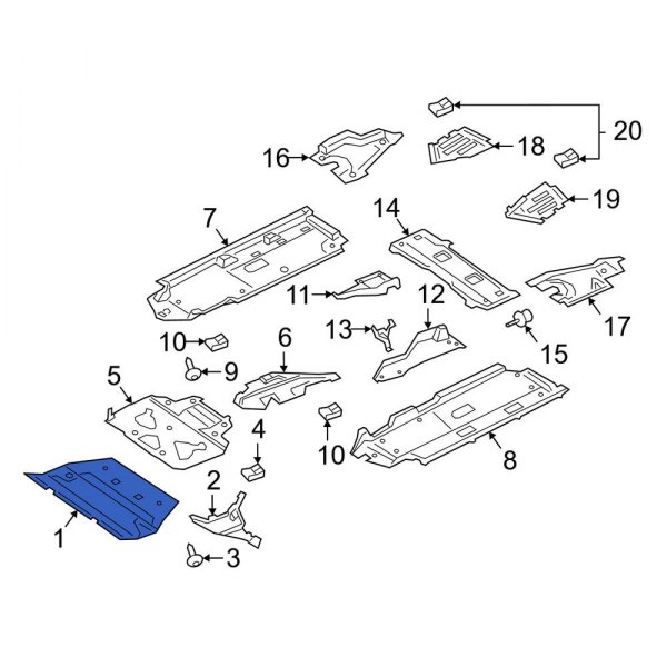 Floor Pan Splash Shield