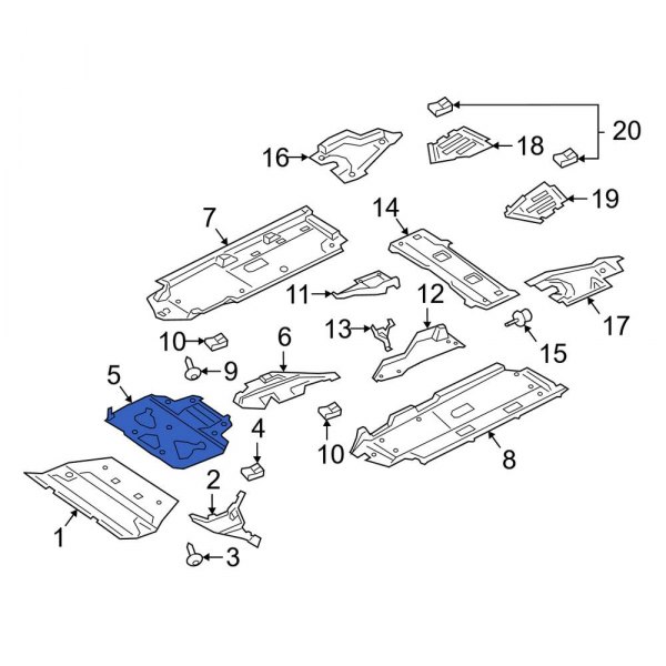 Floor Pan Splash Shield