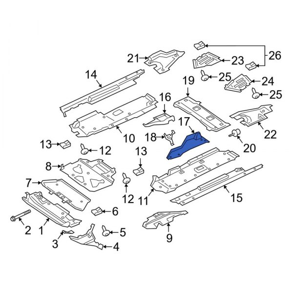 Floor Pan Splash Shield