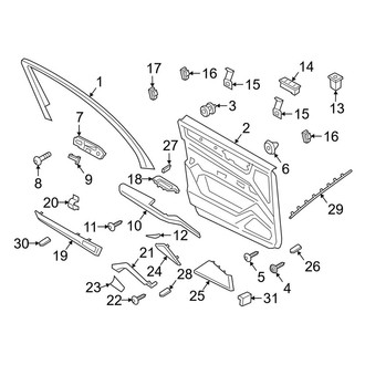 Porsche OE - Front Door - Interior Trim (Leather)