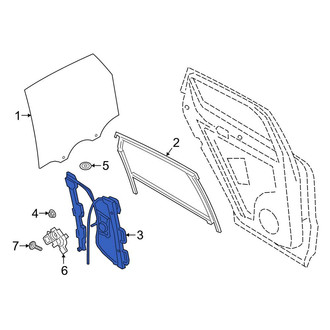 Porsche OE - Rear Left Window Regulator