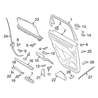 Porsche OE - Rear Door - Interior Trim (Leather)
