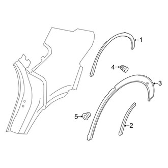 Porsche OE - Quarter Panel - Exterior Trim (Coupe / E-Hybrid Coupe / S Coupe)