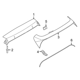 Porsche OE - Lift Gate - Spoiler (With Sport Design Package), (Base / E-Hybrid / S)