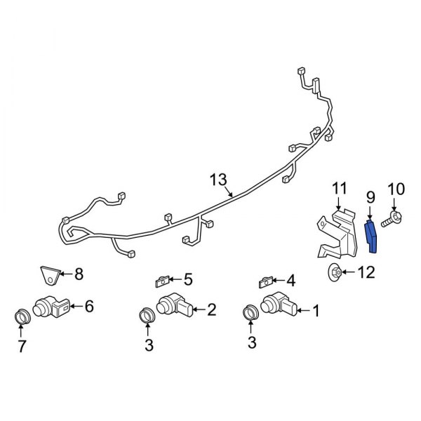 Blind Spot Detection System Warning Sensor