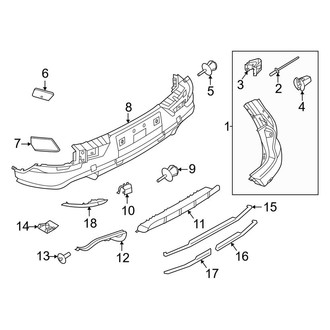 Porsche OE - Rear Bumper - Bumper & Components (With Sport Design, Cover & Trim), (Coupe / Coupe Platinum Edition / E-Hybrid Coupe / E-Hybrid Coupe Platinum Edition / E-Hybrid Platinum Edition / GTS Coupe / S Coupe Platinum Edition)