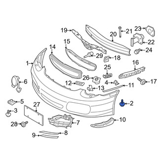 Porsche OE - Front Outer Bumper Cover Bolt