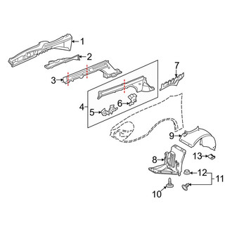 Porsche OE - Fender - Structural Components & Rails