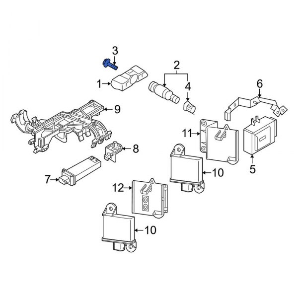 Tire Pressure Monitoring System (TPMS) Sensor Screw