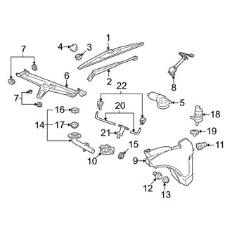 Porsche OE - Windshield - Wiper & Washer Components