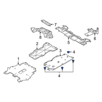 Porsche OE - Floor Pan Splash Shield Nut