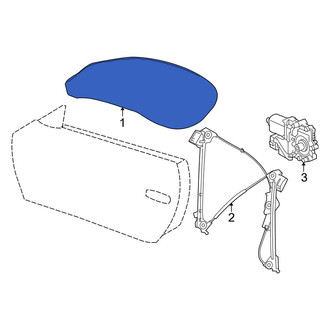Porsche OE - Front Right Door Glass