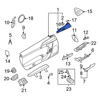 Porsche OE - Front Left Inner Door Panel Insert