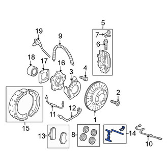 Porsche OE - Rear Disc Brake Anti-Rattle Clip