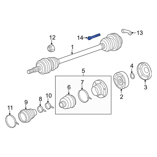 CV Axle Retainer Plate Bolt