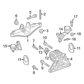 Porsche OE - Engine & Transmission Mounting (Automatic Dual Clutch Tr)