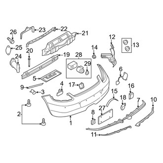 Porsche OE - Rear Bumper - Bumper & Components