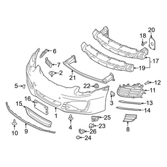 Porsche OE - Front Bumper - Bumper & Components (Base / Black Edition / S)