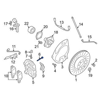 Porsche OE - Front Disc Brake Caliper Bolt