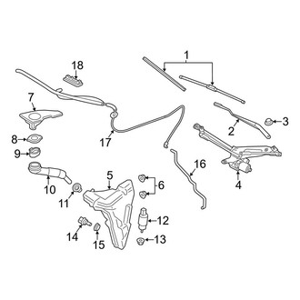 Porsche OE - Windshield - Wiper & Washer Components
