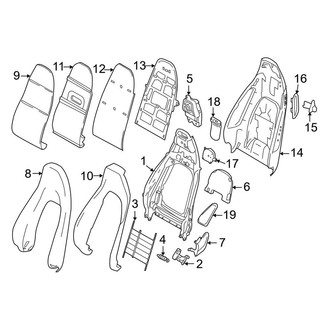 Porsche OE - Seats & Tracks - Front Seat Components (Seat Back Components, With Sport Seats Plus, With Spyder), (Spyder)