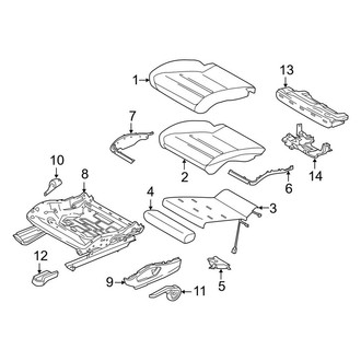 Porsche OE - Seats & Tracks - Front Seat Components (Seat Cushion Components, With Sport Seats Plus), (Spyder)