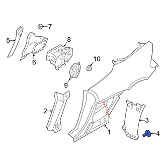 Porsche OE - Quarter Panel Splash Shield Screw
