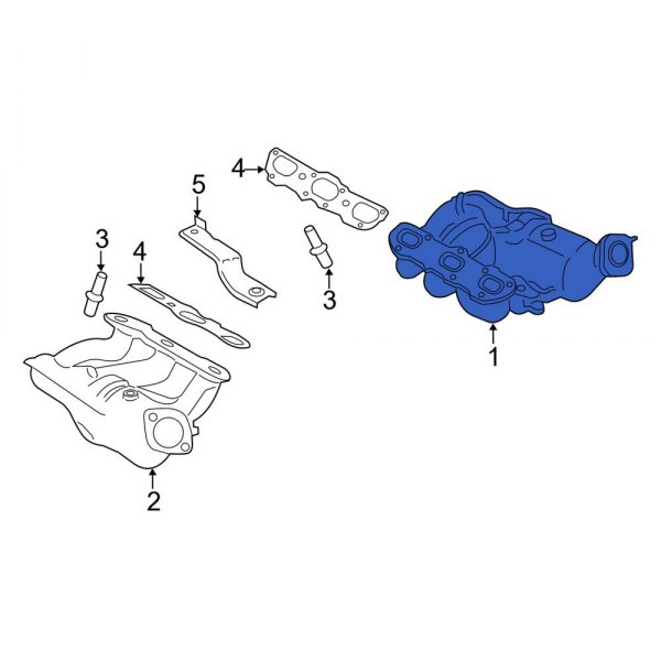 Catalytic Converter with Integrated Exhaust Manifold