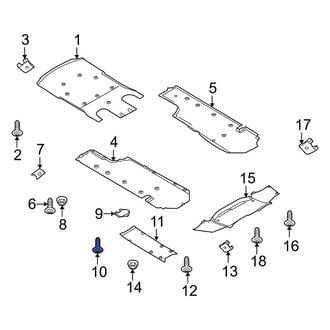Porsche OE - Radiator Support Splash Shield Screw