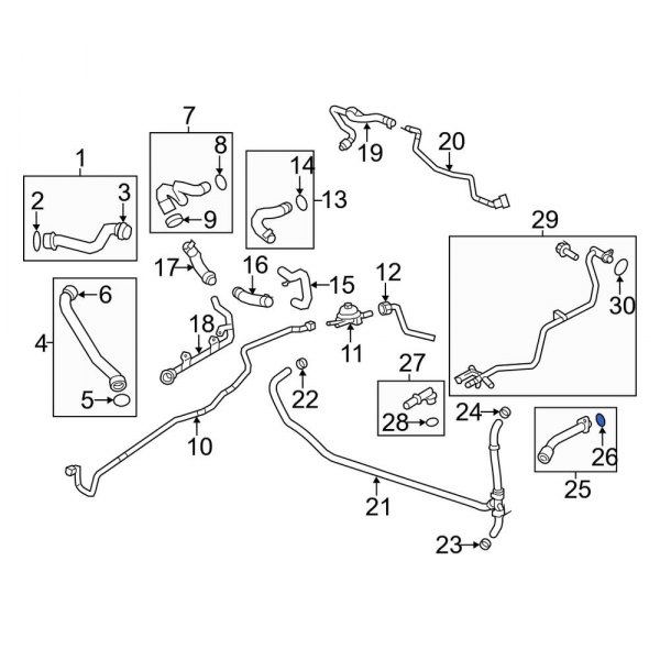 Engine Coolant Pipe O-Ring