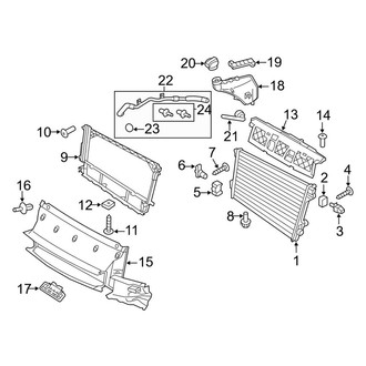 Porsche OE - Cooling - Radiator & Components (Radiator & Related Parts), (4S / S / Turbo / Turbo S 4.8L)